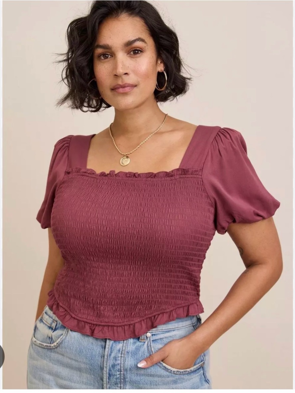 Torrid Shirred Blouse